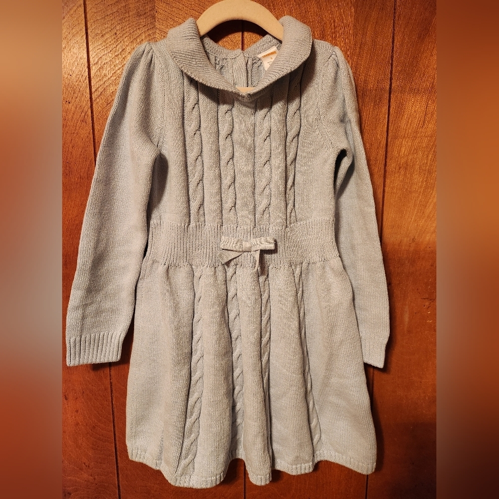 Gymboree Light Blue Cable Knit Sweater Dress, Size 6, NWT